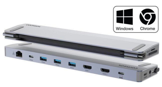 Comsol 12-port dual monitor USB-C docking station
