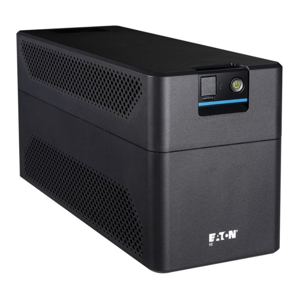 Eaton 5E 1200VA line-interactive UPS in black with blue accent stripe