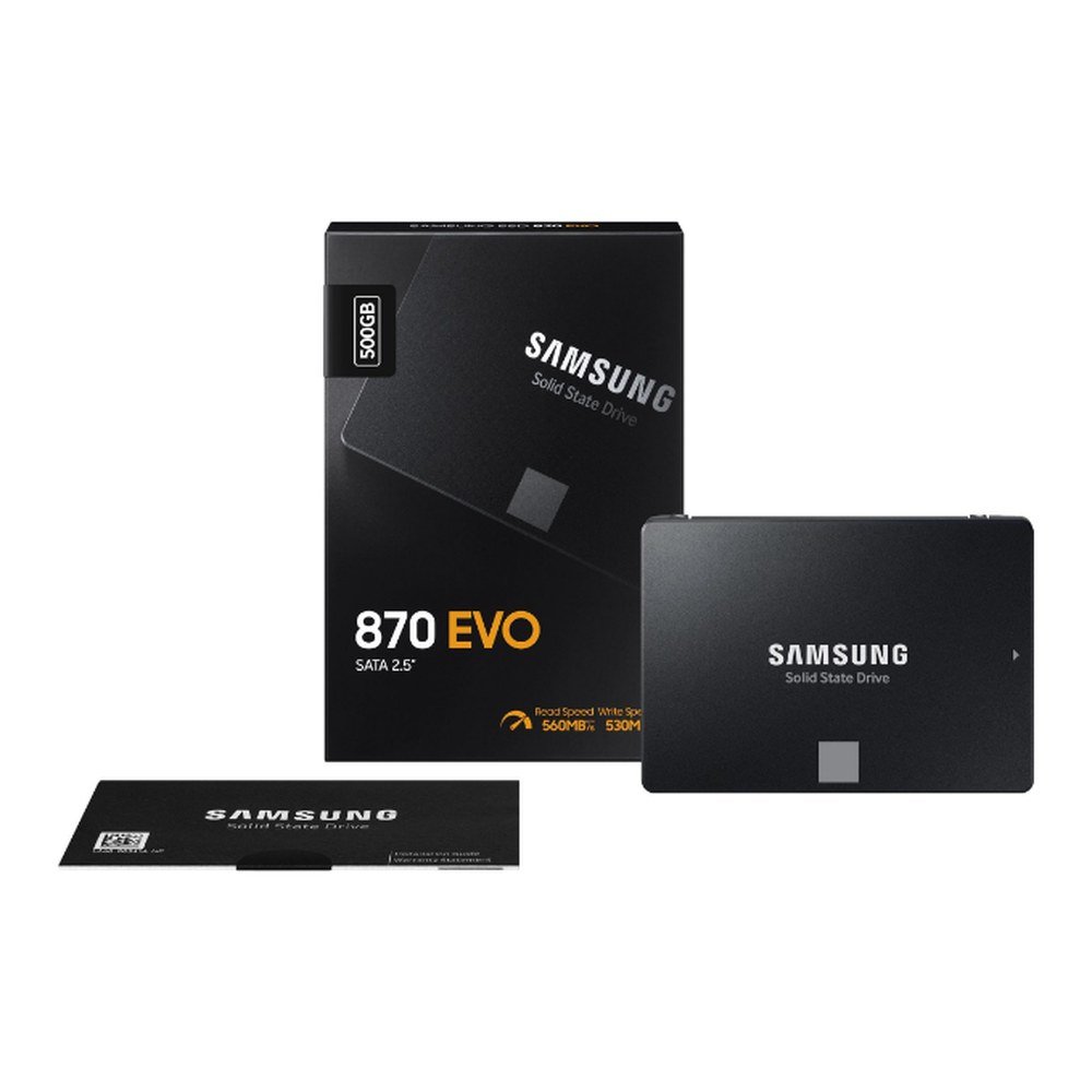 Samsung 870 EVO 500GB 2.5 inch SATA SSD with retail box