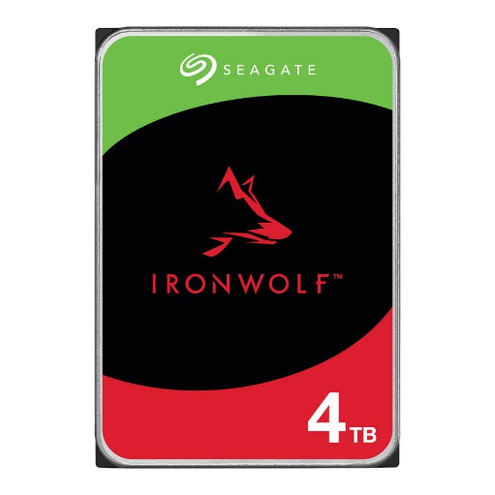 Seagate IronWolf 4TB 3.5 inch NAS hard drive with green and red label